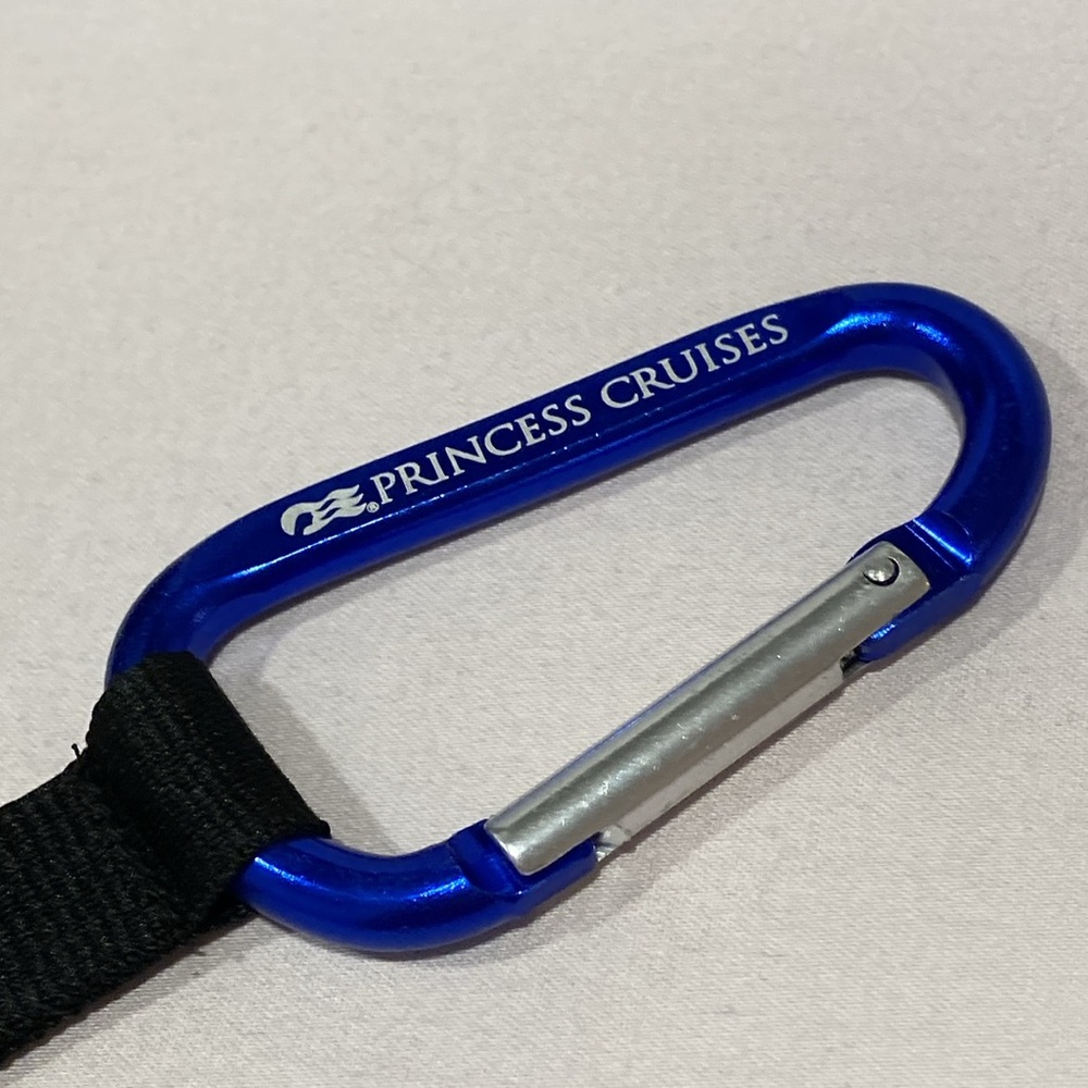 NWOT - Princess Cruises Blue Souvenir Key Ring & Carabiner Clip